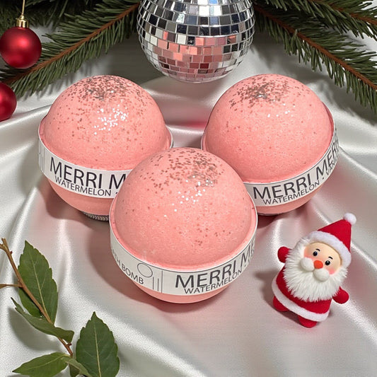 Marry Christmas Watermelon Vanilla Bath Bomb