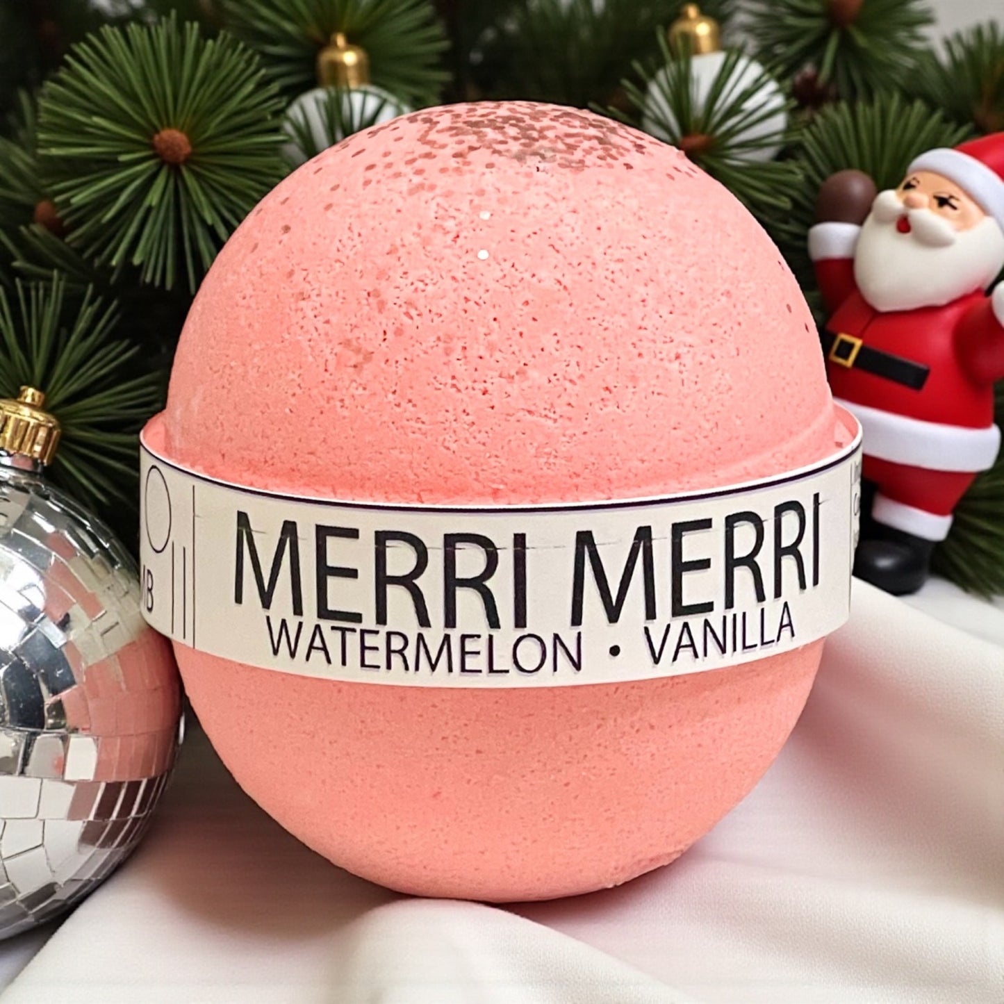 Marry Christmas Watermelon Vanilla Bath Bomb